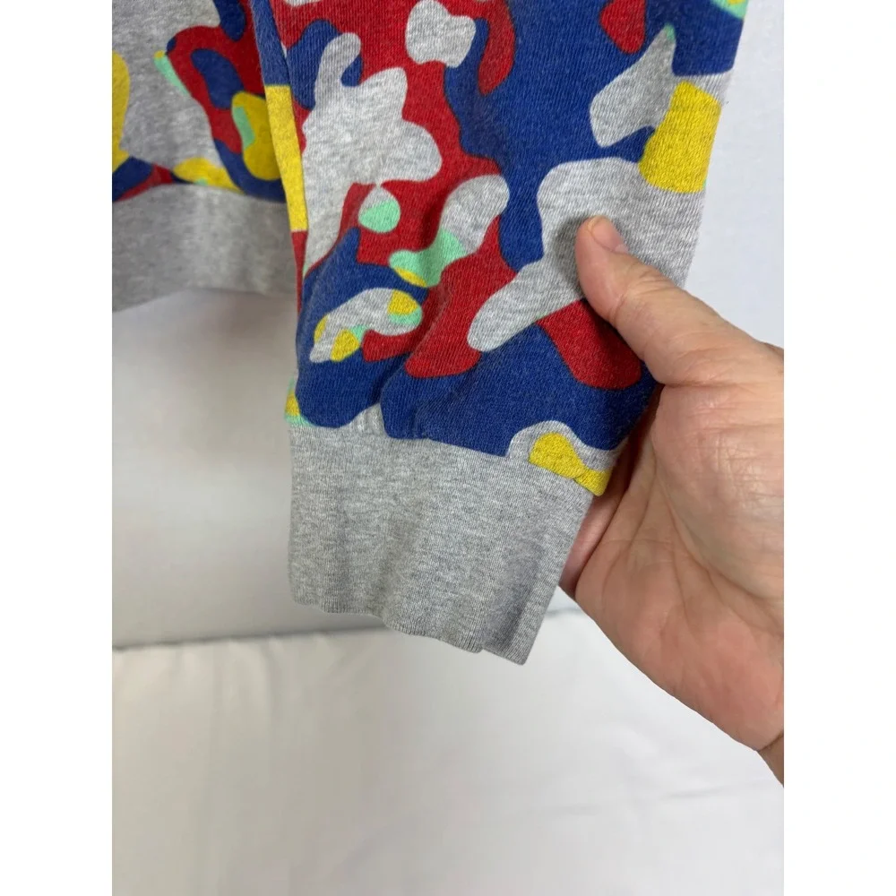 Adidas Boys XL 18/20 Hoodie Multi Color Camo Fleece Logo Sweatshirt AA7484